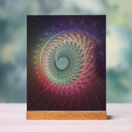 Abstracte slak Kleurrijke Moderne Fractal Art Acryl Bord