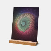 Abstracte slak Kleurrijke Moderne Fractal Art Acryl Bord (Hoek)