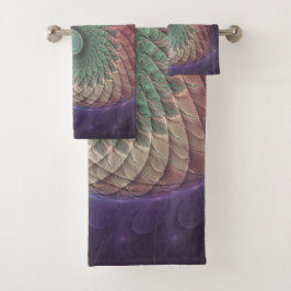 Abstracte slak Kleurrijke Moderne Fractal Art Bad Handdoek