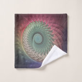 Abstracte slak Kleurrijke Moderne Fractal Art Bad Handdoek (Wasdoekje)