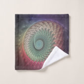 Abstracte slak Kleurrijke Moderne Fractal Art Bad Handdoek (Wasdoekje)