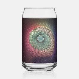 Abstracte slak Kleurrijke Moderne Fractal Art Blikvorm Glas