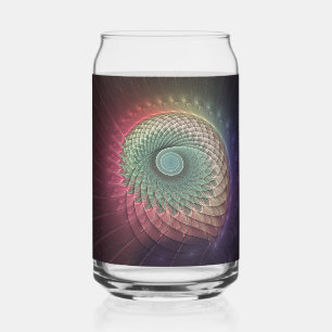 Abstracte slak Kleurrijke Moderne Fractal Art Blikvorm Glas