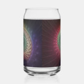 Abstracte slak Kleurrijke Moderne Fractal Art Blikvorm Glas (Rechts)