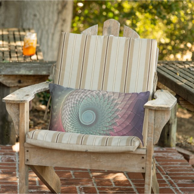 Abstracte slak Kleurrijke Moderne Fractal Art Buitenkussen (Stoel)