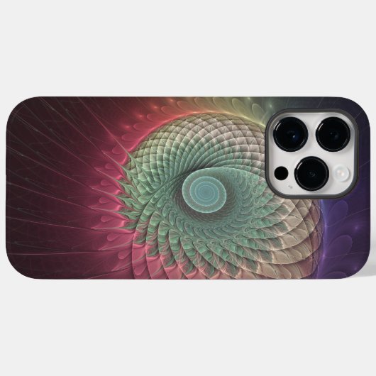 Abstracte slak Kleurrijke Moderne Fractal Art Case-Mate iPhone Case (Achterkant (horizontaal))