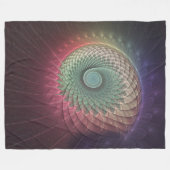 Abstracte slak Kleurrijke Moderne Fractal Art Fleece Deken (Voorkant (Horizontaal))