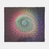Abstracte slak Kleurrijke Moderne Fractal Art Fleece Deken (Voorkant (Horizontaal))