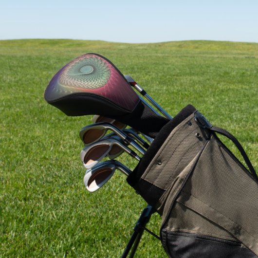 Abstracte slak Kleurrijke Moderne Fractal Art Golfheadcover (Insitu)