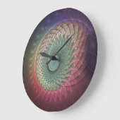 Abstracte slak Kleurrijke Moderne Fractal Art Grote Klok (Hoek)