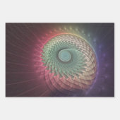 Abstracte slak Kleurrijke Moderne Fractal Art Inpakpapier Vel (Voorkant 2)