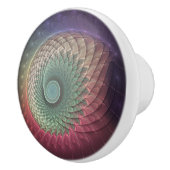 Abstracte slak Kleurrijke Moderne Fractal Art Keramische Knop (Rechts)