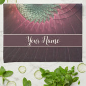 Abstracte slak Kleurrijke Moderne Fractal Art Naam Theedoek (Gevouwen)