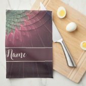 Abstracte slak Kleurrijke Moderne Fractal Art Naam Theedoek (Quarter Fold)