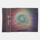 Abstracte slak Kleurrijke Moderne Fractal Art Naam Theedoek (Horizontaal)