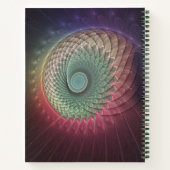 Abstracte slak Kleurrijke Moderne Fractal Art Notitieboek (Achterkant)