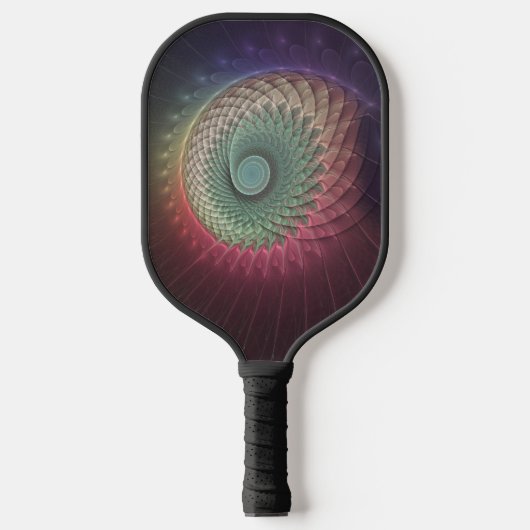 Abstracte slak Kleurrijke Moderne Fractal Art Pickleball Paddle (Voorkant)