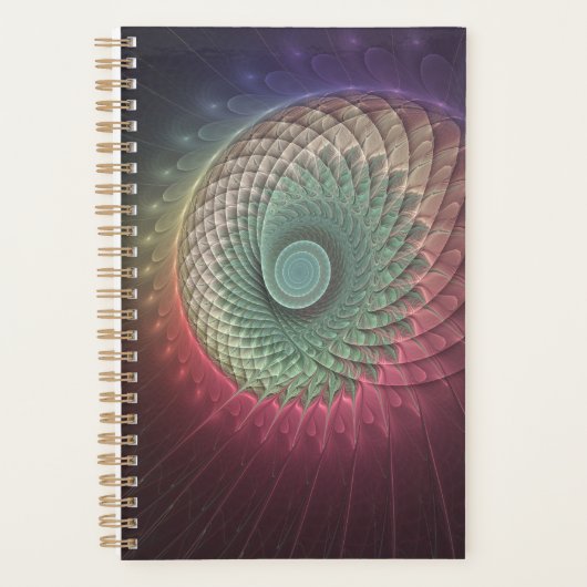 Abstracte slak Kleurrijke Moderne Fractal Art Planner (Voorkant)