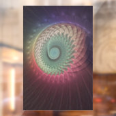 Abstracte slak Kleurrijke Moderne Fractal Art Raamsticker (Vel 2)