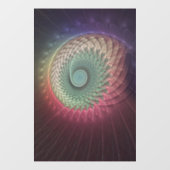 Abstracte slak Kleurrijke Moderne Fractal Art Raamsticker (Vel)