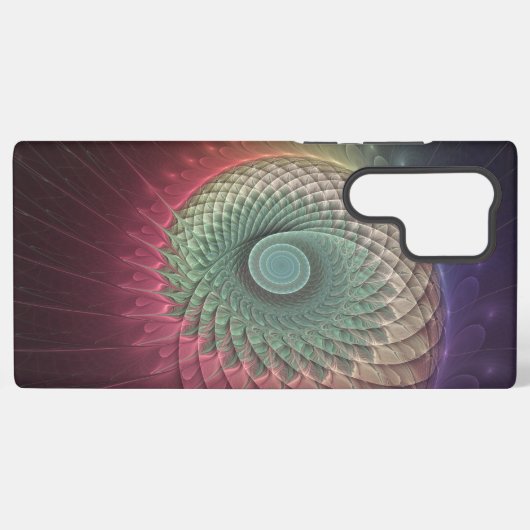 Abstracte slak Kleurrijke Moderne Fractal Art Samsung Galaxy Hoesje (Achterkant horizontaal)