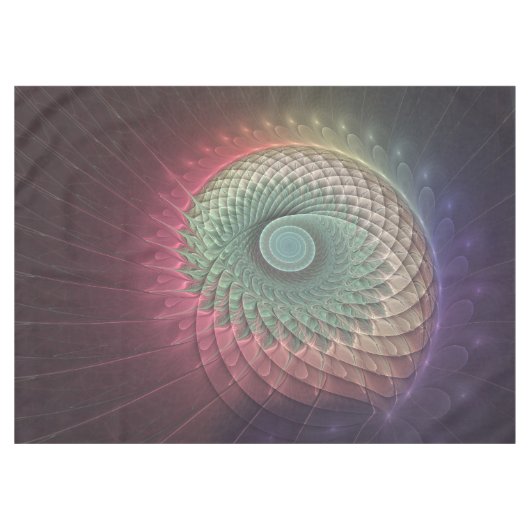 Abstracte slak Kleurrijke Moderne Fractal Art Tafelkleed (Voorkant (Horizontaal))