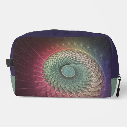 Abstracte slak Kleurrijke Moderne Fractal Art Toilettasje (Voorkant)