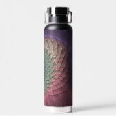 Abstracte slak Kleurrijke Moderne Fractal Art Waterfles (Achterkant)