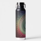 Abstracte slak Kleurrijke Moderne Fractal Art Waterfles (Voorkant)