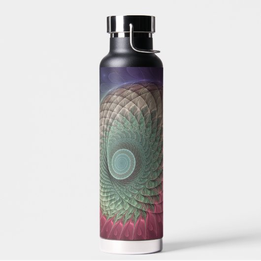 Abstracte slak Kleurrijke Moderne Fractal Art Waterfles (Links)