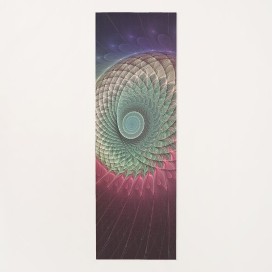 Abstracte slak Kleurrijke Moderne Fractal Art Yogamat (Voorkant)