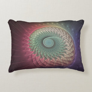Abstracte slakkenkleurrijke moderne fractal kunst accent kussen
