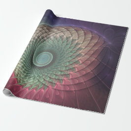 Abstracte slakkenkleurrijke moderne fractal kunst cadeaupapier
