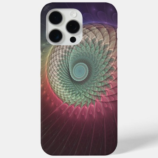 Abstracte slakkenkleurrijke moderne fractal kunst Case-Mate iPhone case (Achterkant)