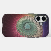 Abstracte slakkenkleurrijke moderne fractal kunst Case-Mate iPhone case (Achterkant (horizontaal))