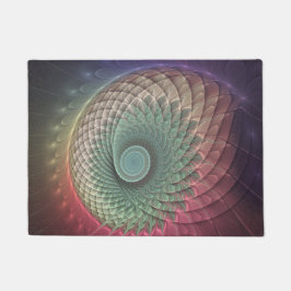 Abstracte slakkenkleurrijke moderne fractal kunst deurmat