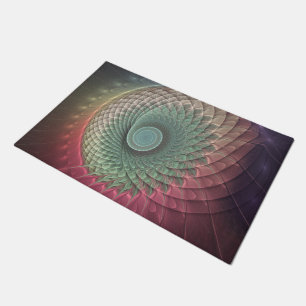 Abstracte slakkenkleurrijke moderne fractal kunst deurmat