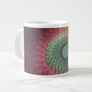 Abstracte slakkenkleurrijke moderne fractal kunst grote koffiekop