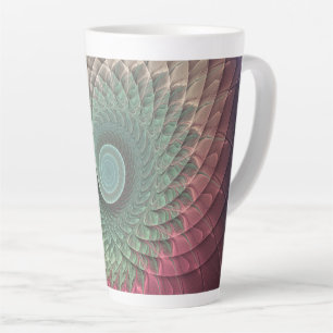 Abstracte slakkenkleurrijke moderne fractal kunst latte mok