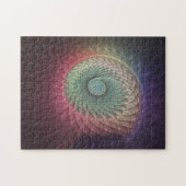 Abstracte slakkenkleurrijke moderne fractal kunst legpuzzel (Horizontaal)