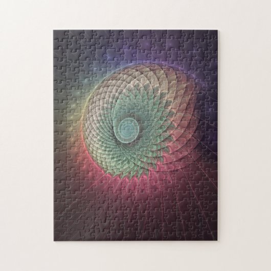 Abstracte slakkenkleurrijke moderne fractal kunst legpuzzel (Verticaal)