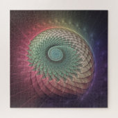 Abstracte slakkenkleurrijke moderne fractal kunst legpuzzel (Horizontaal)