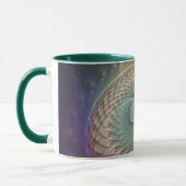 Abstracte slakkenkleurrijke moderne fractal kunst mok (Links)