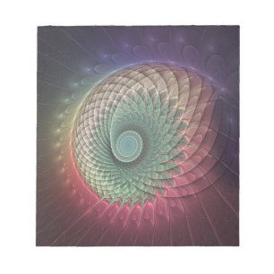 Abstracte slakkenkleurrijke moderne fractal kunst notitieblok