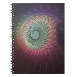 Abstracte slakkenkleurrijke moderne fractal kunst notitieboek