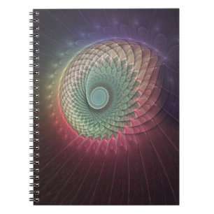 Abstracte slakkenkleurrijke moderne fractal kunst notitieboek