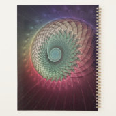 Abstracte slakkenkleurrijke moderne fractal kunst planner (Achterkant)