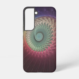 Abstracte slakkenkleurrijke moderne fractal kunst samsung galaxy hoesje