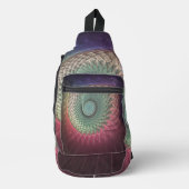 Abstracte slakkenkleurrijke moderne fractal kunst sling bag (Voorkant)