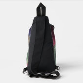 Abstracte slakkenkleurrijke moderne fractal kunst sling bag (Achterkant)